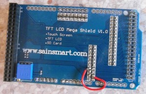 The C5duino PCB plus LCD Touchscreen